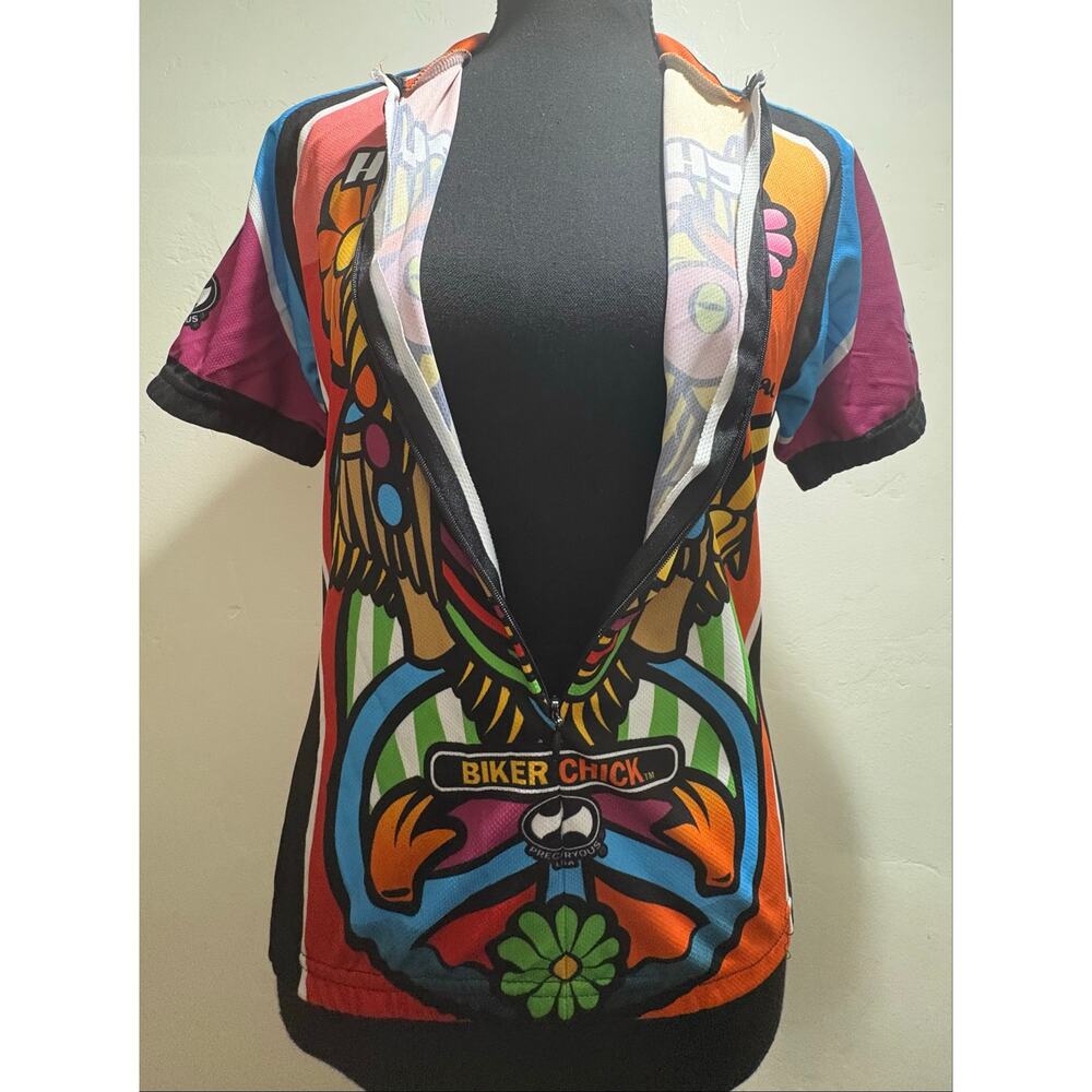 World Jerseys "Hippy Chick" cycling jersey size Medium - Picture 3 of 10